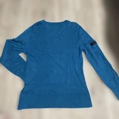 【美品】【RESOUND CLOTHING】シルクコットン製セーター ブルー 3