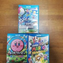 反応無し WiiU ゲーム3本 - スーパーマリオ&カービィのサムネイル