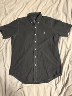 Ralph Lauren 90sシアサッカー 半袖シャツブラックのサムネイル