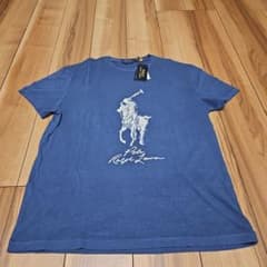 【未使用品】POLO RALPH LAUREN Tシャツ ブルー　タグ付きのサムネイル