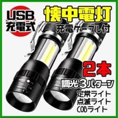 2個セット】 USB充電式 小型ミニ LED 懐中電灯 - メルカリ