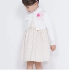 BEBE 花ジャガードワンピース 入学式　フォーマル　110のサムネイル