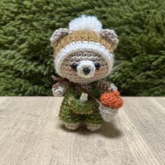 ハンドメイド あみぐるみ くまさん どんぐりポシェット - メルカリ