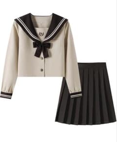新品未開封 セーラー服風セットアップ Sサイズ 長袖 リボン付き 3点セットのサムネイル