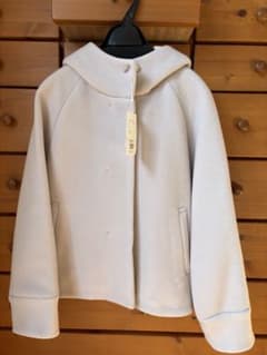 human woman アウター コート ファインウールダブルモッサ Sサイズ