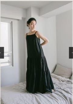 Tiered Camisole Dress / Black（巾着付き）のサムネイル