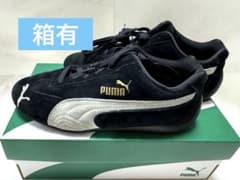 【値下げ中】PUMA スピードキャット　ブラックスニーカー　スウェード　箱付のサムネイル