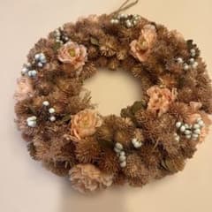 クリスマスリース ドライフラワー調 - メルカリ