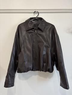 ZARA ダークブラウン クロップドライダースジャケット L ZARA フェイクレザークロップドライダースジャケット XSサイズ - メルカリ