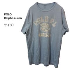 POLO Ralph Lauren (L) 반소매 T 셔츠 라이트 블루 타이거 寅