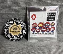 EXPO2025 サンリオ ミャクミャク 黒 缶バッジ ブラック 黒ミャク
