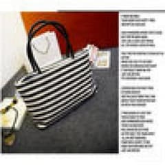 トートバッグ キャンバス　ミニ 無地　　ワンショルダーバッグ　ボーダーのサムネイル