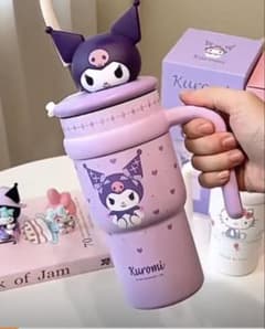 Sanrio Kuromi ストロー付きタンブラー パープルのサムネイル
