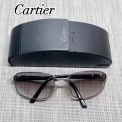 美品/ケース付】 Cartier カルティエ サングラス シルバー サイドロゴ