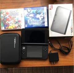3DS LL (シルバー×ブラック) ケース、スマブラ、アルファサファイア付きのサムネイル
