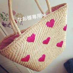 なお様専用＊カゴバック＊はーとギンガムチェックのサムネイル
