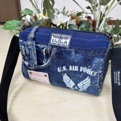 デニムリメイク✽2点✽ボストン型トートバッグ＆ショルダーバッグ[ハンドメイド] デニムリメイクバック ボストン トートバッグ ショルダー ハンドメイド