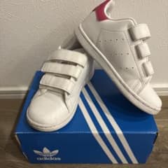 adidas Stan Smith キッズ スニーカー ホワイト/ピンクのサムネイル