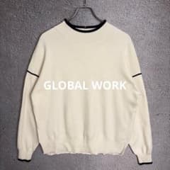 GLOBAL WORK 멜티파이핑 풀오버 아이보리 L 사이즈