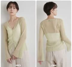 【emmi atelier】ワッフルシースルーニットカーディガンのサムネイル