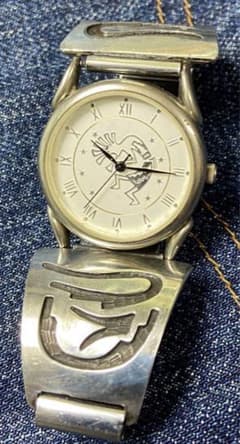 Hopi tribe Indian jewelry wristwatch (used)