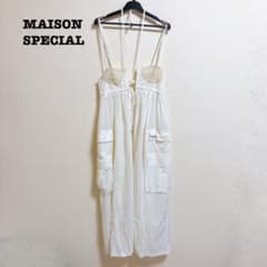 訳あり MAISON SPECIAL シアーワークキャミワンピース ホワイト F 訳あり MAISON SPECIAL シアーワークキャミワンピース ホワイト F