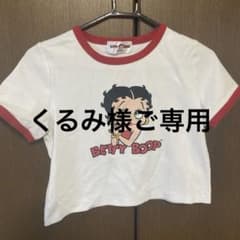 Betty Boop クロップドTシャツ ホワイト/レッドのサムネイル