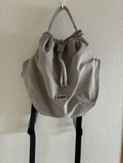 巾着型 バックパック リュック グレーバックのサムネイル