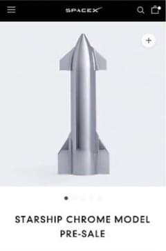 即時 完売 SPACEX社 STARSHIP CHROME MODEL - メルカリ