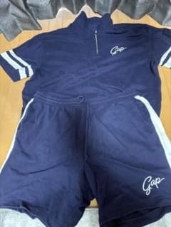 ひ*ぱ様 Gap ハーフジップ 半袖 セットアップ ネイビーのサムネイル