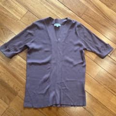 NATURAL BEAUTY BASIC Vネック半袖セーター Mのサムネイル