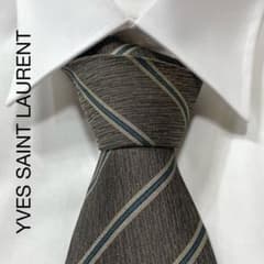 TG3355 YVES SAINT LAURENT ストライプ シルク ネクタイ - メルカリ