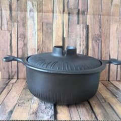 未使用品✨️　南部鉄器　盛榮堂　両手鍋 キャンプ　バーベキューのサムネイル