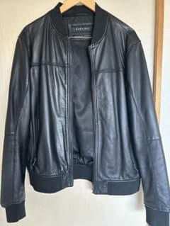 ZARA MAN ブラックレザー　子羊革 XLのサムネイル