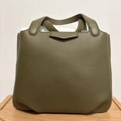 ココセリュックスゴールド オリーブグリーン レザートートバッグ 未 