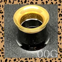 2150★未使用★00Gボディピアス★ステンレス★ねじ式ダブルフレア★BKGD