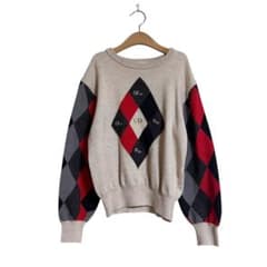 Christian Dior Sports ウールシルク　アーガイルニット　Mのサムネイル