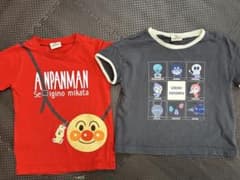 【男の子】アンパンマン Tシャツ100㎝2枚セット　おまけ未使用タオルつきのサムネイル