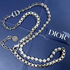 21SS 完売品 Dior クリスタルチェーンネックレス サマーコレクション 