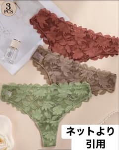 レディース ハーフバック ショーツ 3枚セット レース　Lサイズのサムネイル
