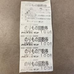 ナガシマスパーランド のりもの回数券 900円分（100円券×9枚) - メルカリ
