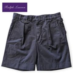 新品】RALPH LAUREN PURPLE LABEL ネイビーチノショーツ - メルカリ