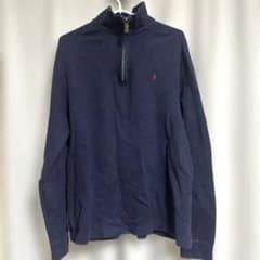 値下げ中‼️POLO RALPH LAUREN ネイビーニットセータージップアップのサムネイル