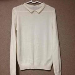 美品！値下げ可能！薄手襟付きニットのサムネイル