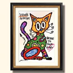 p*e様 「 好かれることをやめた日 」｜絵画 原画 抽象画 動物画