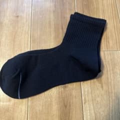ソックス ブラック リブ編みのサムネイル