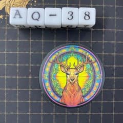 방수 스티커 사슴 스테인드 글라스 풍 콜라주 소재 AQ-38