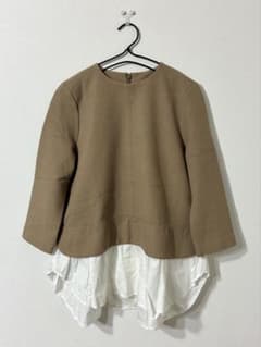 THE SHINZONE ザ シンゾーン シャツ レイヤード ブラウス ブラウン 