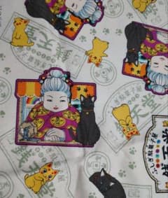 布－(14) ふしぎ駄菓子屋 銭天堂ptオックスプリント生地のサムネイル