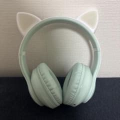 ネコミミ ヘッドホン 水色のサムネイル